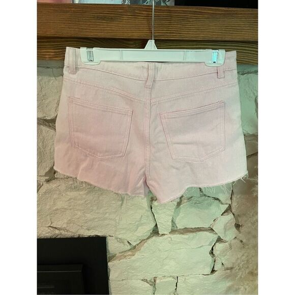 Blue buttercup pink ripped diamond fringe shorts size M - Picture 2 of 3